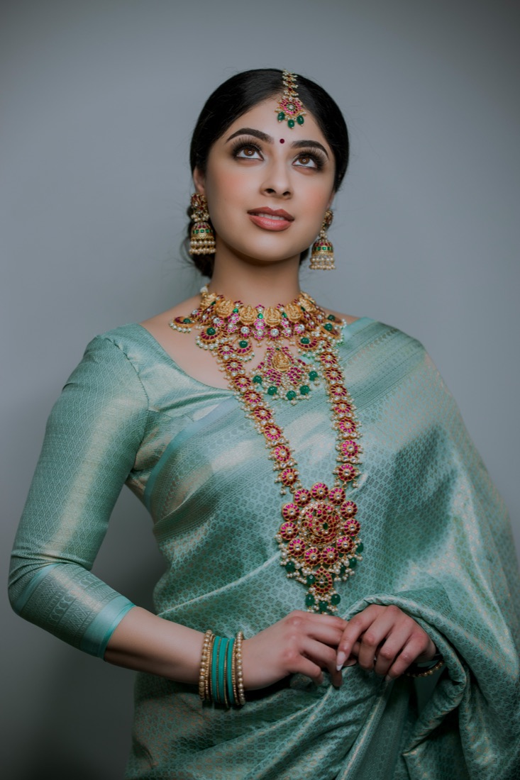 Mint Kanjivaram Silk Saree