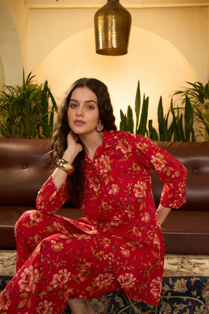 Scarlet Floral Maxi Dress